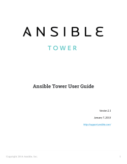Ansible Tower User Guide