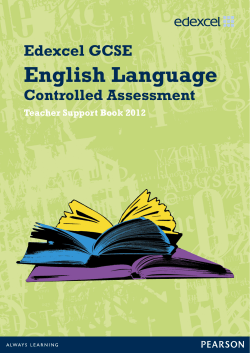 Controlled Assessment Teacher Support Book