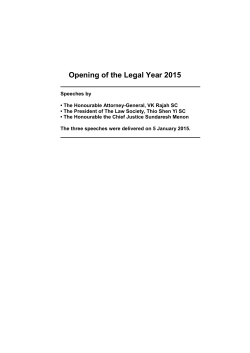 Opening of the Legal Year 2015 speeches
