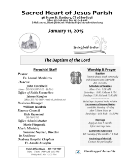 January 11, 2015 - Sacred Heart of Jesus Church