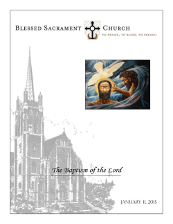 current bulletin - Blessed Sacrament Parish