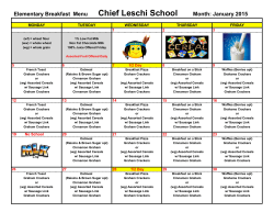 Food Service Menu - Chief Leschi Schools