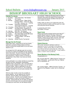 Newsletter - Bishop Brossart High School