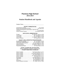 Paramus High School - Paramus Public Schools