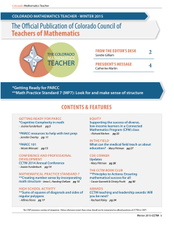 HERE - Colorado Council of Teachers of Mathematics