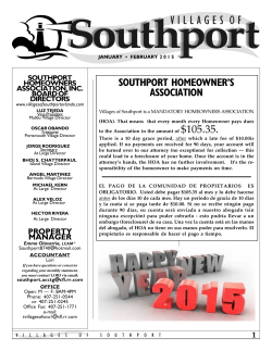 SOUTHPORT HOMEOWNER'S ASSOCIATION