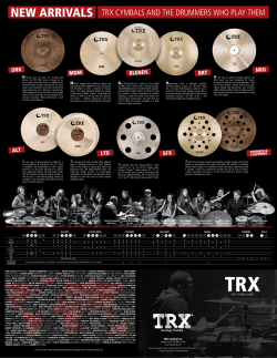 TRX 2015 Map - TRX Cymbals