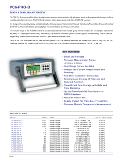 SI Pressure PC6-PRO-B Data Sheet