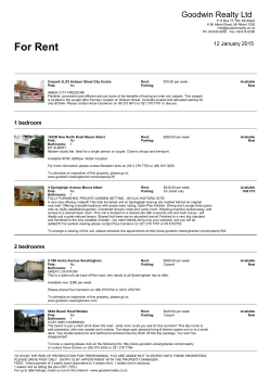 Daily Rental List - Goodwin Property Management