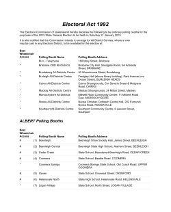 Electoral Act 1992 - Electoral Commission Queensland