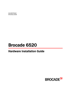 Brocade 6520 Hardware Installation Guide