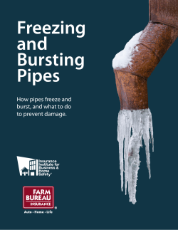 Freezing and Bursting Pipes