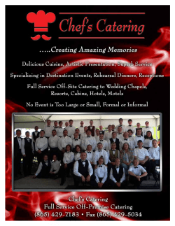 Chef's Catering - RVC Outdoor Destinations