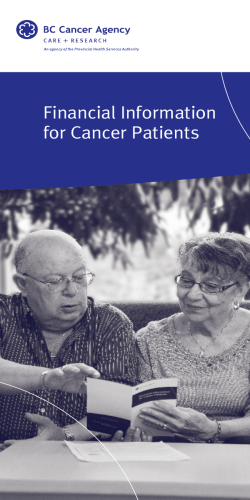 Financial Information for Cancer Patients 2015