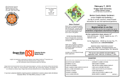 February 7, 2015 Registration is on-line