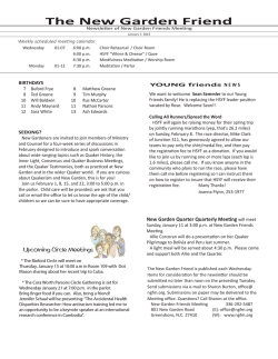 Current Newsletter - New Garden Friends Meeting