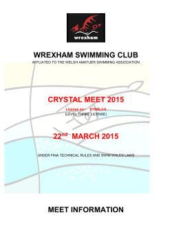 Entries must be submitted for the Wrexham Crystal Meet by
