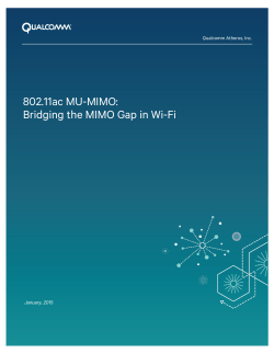 802.11ac MU-MIMO: Bridging the MIMO Gap in Wi-Fi