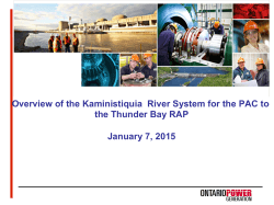 OPG Presentation about the Kaministiquia River