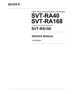 SVT-RA40 Service Manual - Buy parts and accessories