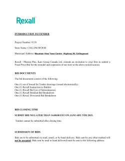 Rexall Fit-Out Collingwood - i Instruction to Bidders