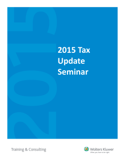 2015 Tax Update Seminar