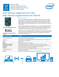 Intel® Wireless Gigabit Sink W13100