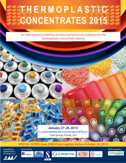THERMOPLASTIC CONCENTRATES 2015 - Amiplastics