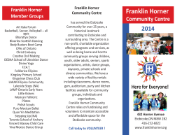 Brochure - Franklin Horner Community Centre