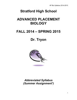 advanced placement biology syllabus 2014-2015