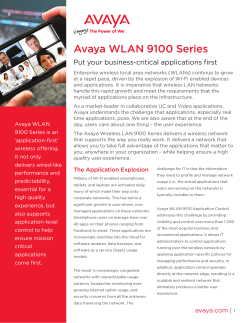 Avaya WLAN 9100 Series