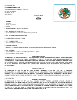 City Commission Meeting 01/12/2015 @ 6:00PM