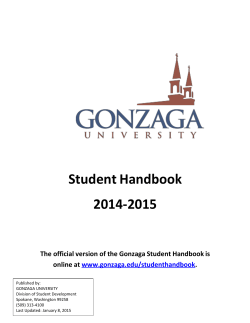 Student Handbook 2014-2015