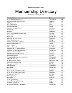 Membership Directory - the North Dakota Safety Council