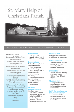 Current Week's Bulletin - St. Mary Help of Christians Parish