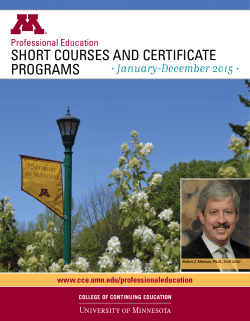 Course Catalog - College of Continuing Education
