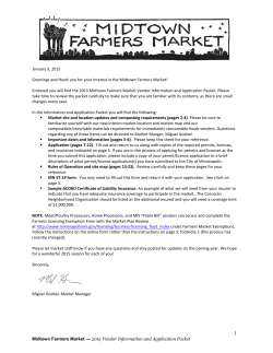 2015 Midtown Farmers Market Online Vendor Application