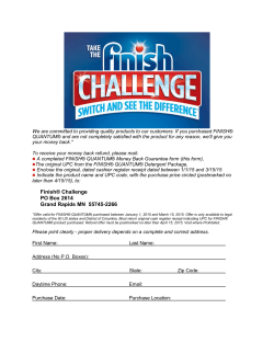 Finish® Challenge PO Box 2614 Grand Rapids MN 55745-2266
