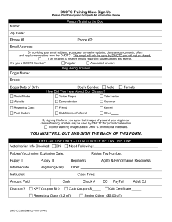 Class Sign-up Form - Des Moines Obedience Training Club