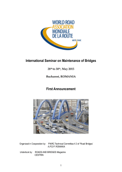 International Seminar on Maintenance of Bridges First Announcement