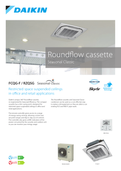 Roundflow cassette Seasonal Classic FCQG-F / RZQSG