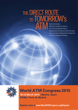 TO TOMORROW's - World ATM Congress