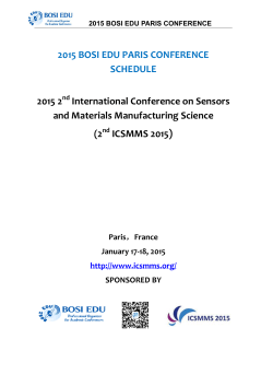 2015 bosi edu paris conference