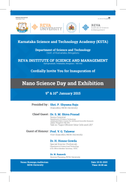 Invitation - Reva Institute of Technology & Management