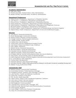 ADMINISTRATORS AND FULL-TIME FACULTY LISTING Academic
