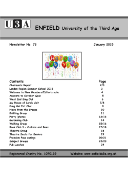 Newsletter - Enfield University of the Third Age