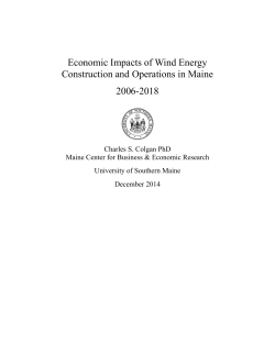 Economic Impacts of Wind Energy Construction
