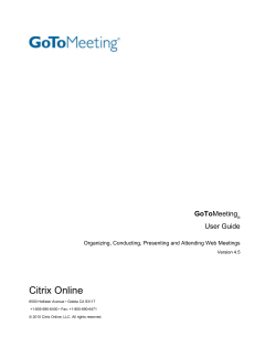 GoToMeeting® User Guide