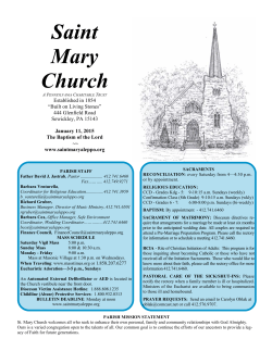 This Week - Saint Mary Church