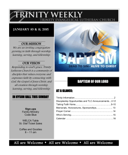 Trinity Weekly - Trinity Lutheran Church